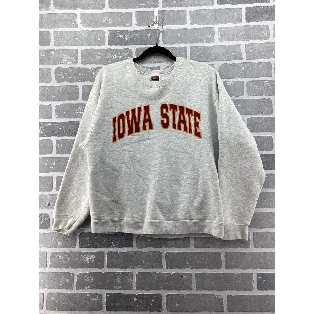 Fruit of the Loom Iowa State University Sweatshirt Gray‎ Crewneck Large Mens L
